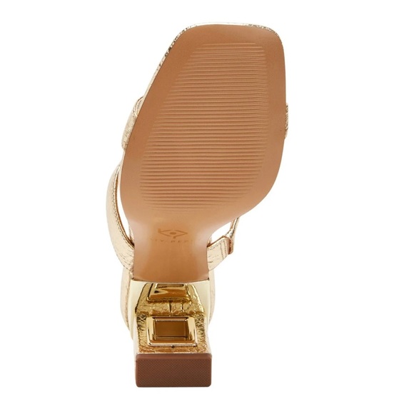 Katy Perry The Hollow Heel Sandal in Gold, Size 7M/37 New in Box Retail $109 - Picture 6 of 14